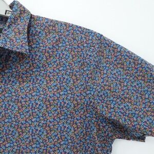 Rodd Gunn Shirt Mens XL Blue Floral Sports Fit Button Up Casual Spring